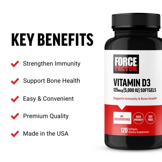 Force factor vitamin D3 Capsules