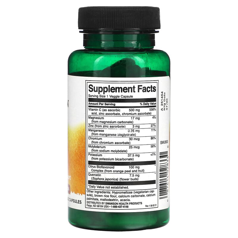 Swanson Vitamin C Complex with Bioflavonoids,Veggie Capsules