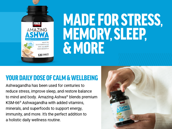Force Factor Amazing Ashwa , 120 Tablets