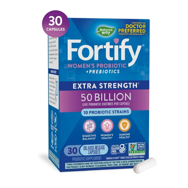 Nature's way Fortify Women's Probiotic + Prebiotics, Extra Strength, 50 Billion
