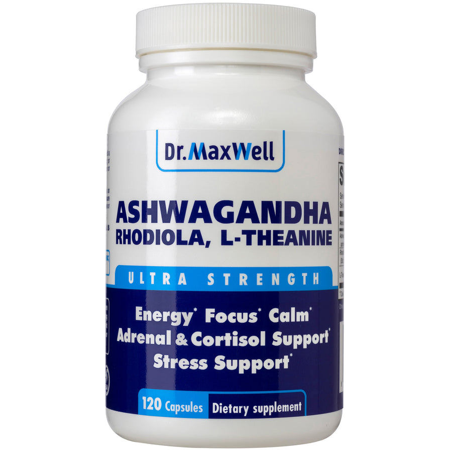 Dr. MaxWell Cortisol Manager, Supports Relaxation,Sleep & Stress, Ashwagandha Rhodiola Adaptogens
