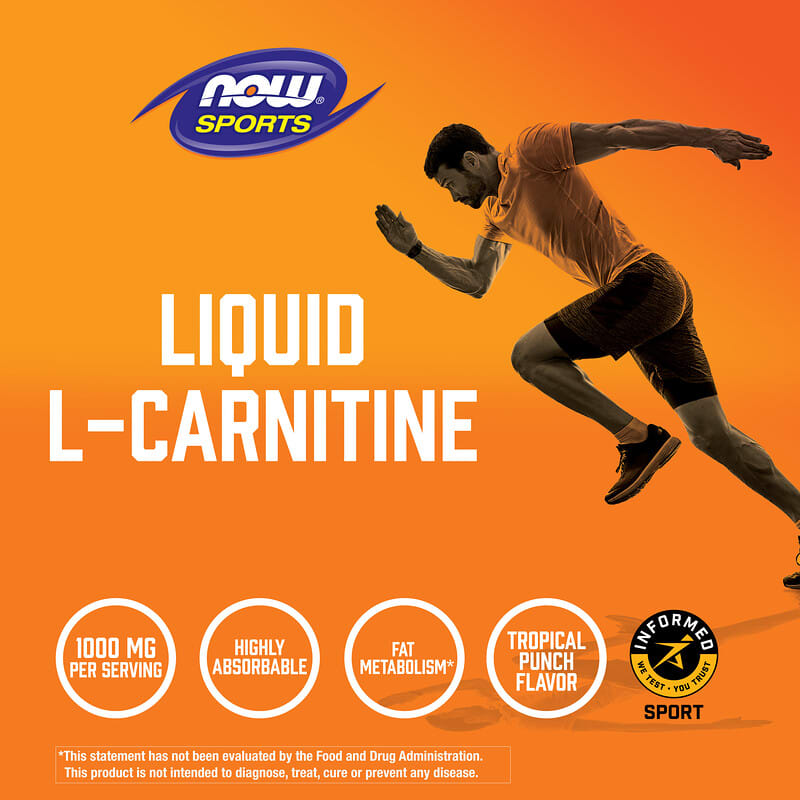Now foods Sports, L-Carnitine Liquid, 1,000 mg