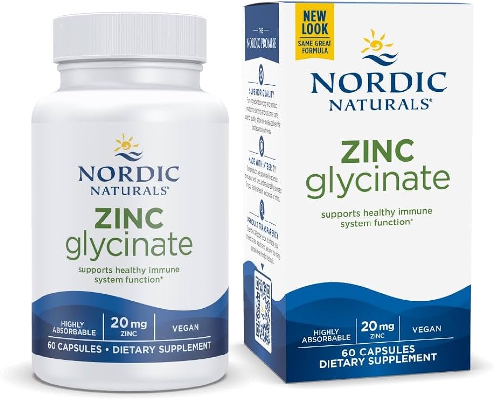 Nordic Naturals Zinc Glycinate, 20 mg