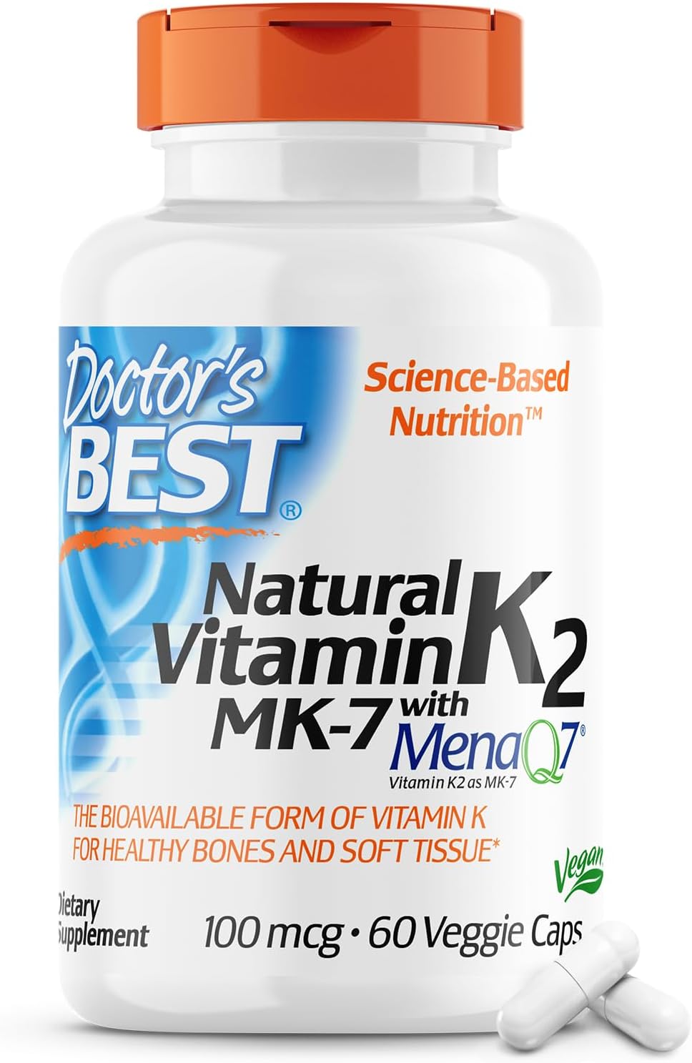 Doctors Best Natural Vitamin K2 MK-7 with MenaQ7, 100 mcg