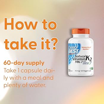 Doctors Best Natural Vitamin K2 MK-7 with MenaQ7, 100 mcg