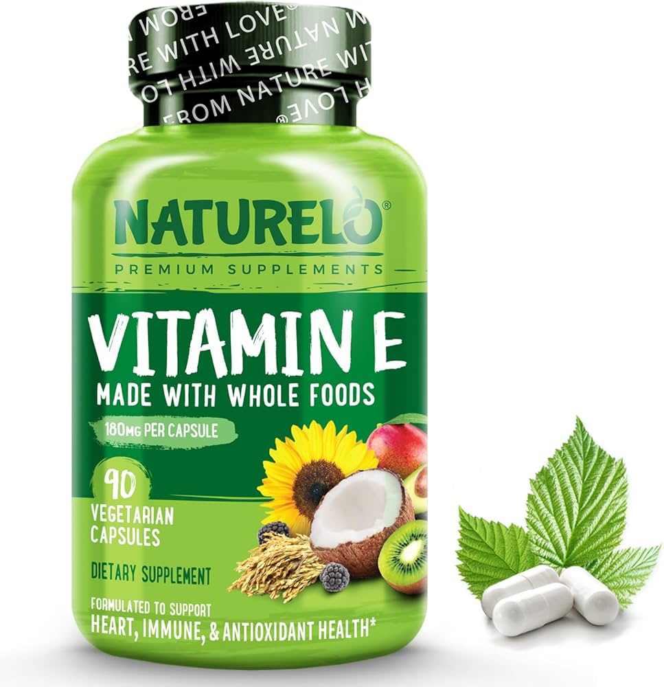 Naturelo Vitamin E, 180 mg, Vegetarian Capsules