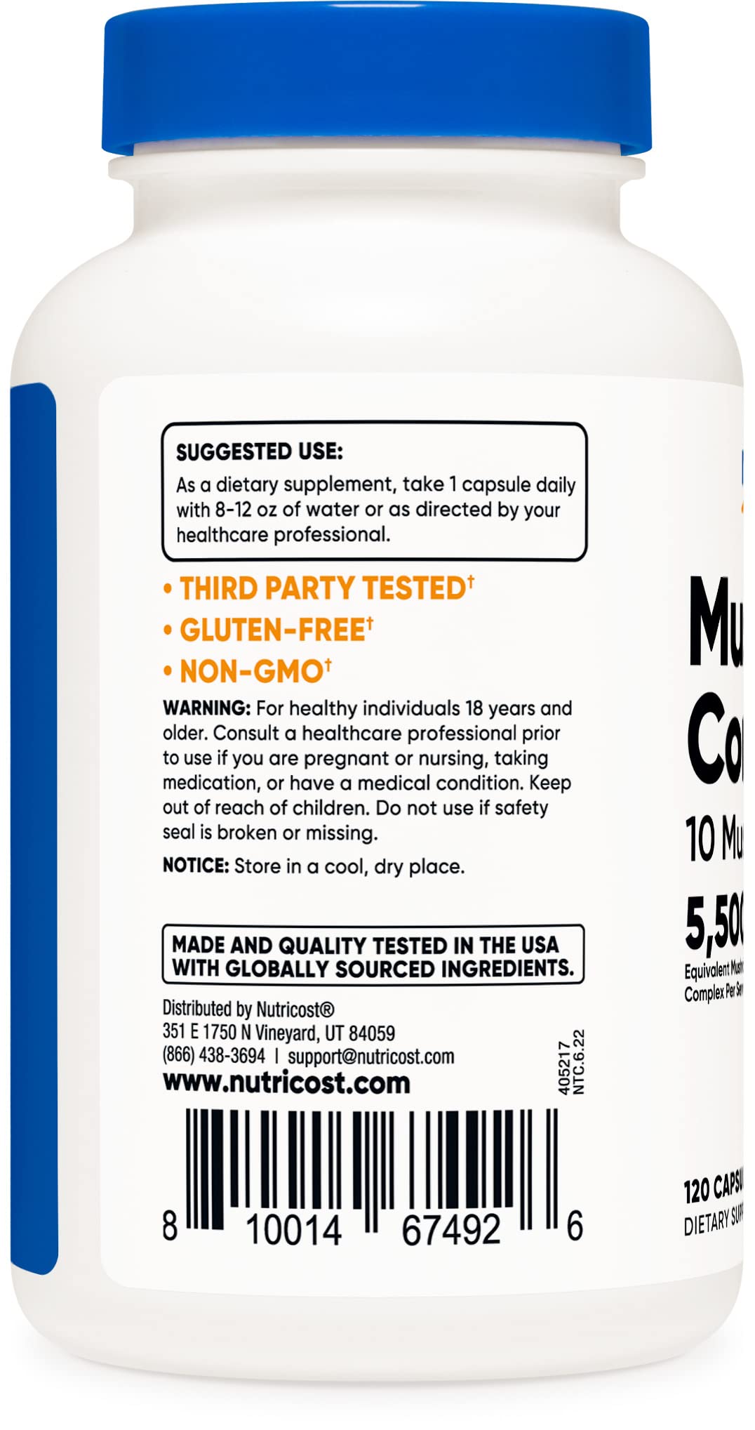 Nutricost Mushroom Complex, 5,500 mg