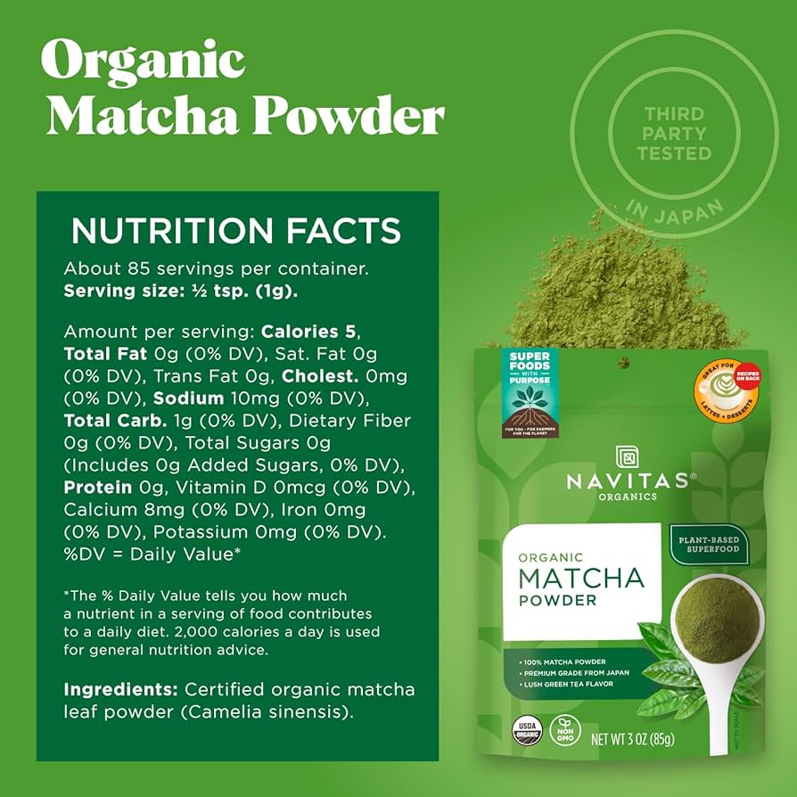 Navitas Organic Matcha Powder, 3 oz (85 g)