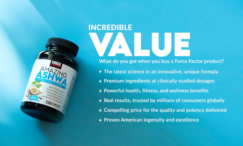 Force Factor Amazing Ashwa , 120 Tablets