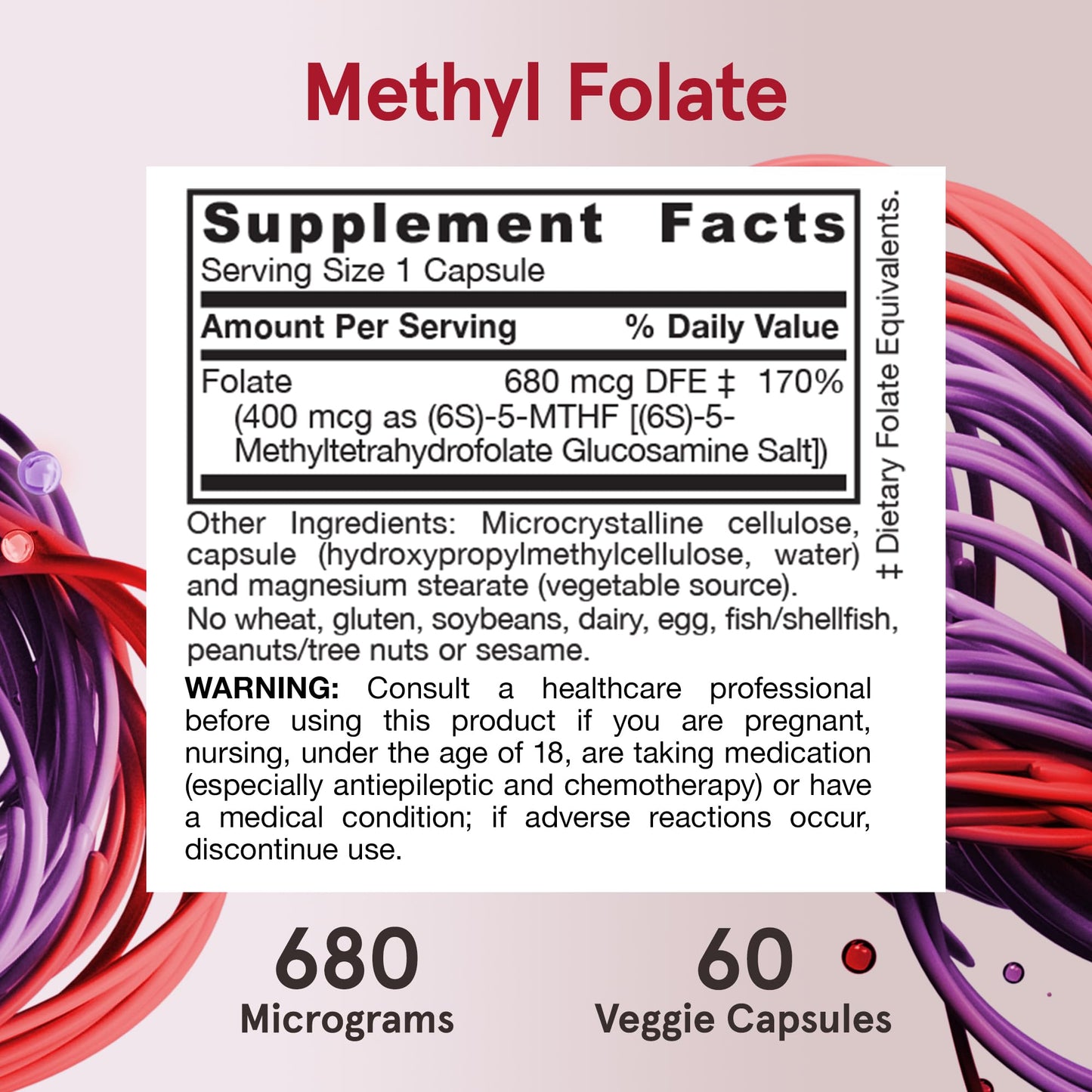 Jarrow formulas Vegan Methyl Folate, Extra Strength, 400 mcg