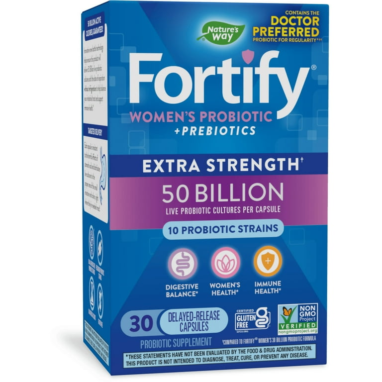 Nature's way Fortify Women's Probiotic + Prebiotics, Extra Strength, 50 Billion