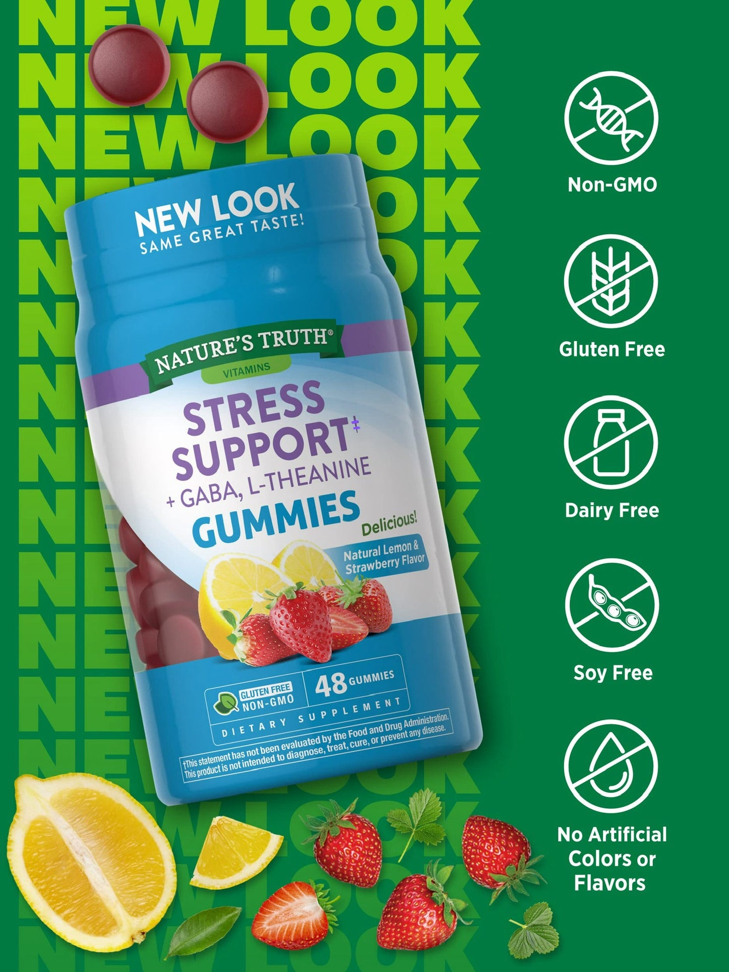 Nature's Truth Stress Support + GABA, L-Theanine Gummies