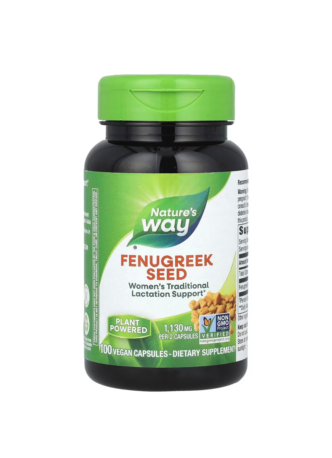 Nature's Way, Fenugreek Seed, 1,130 mg, 100 Vegan Capsules (565 mg Per Capsule)