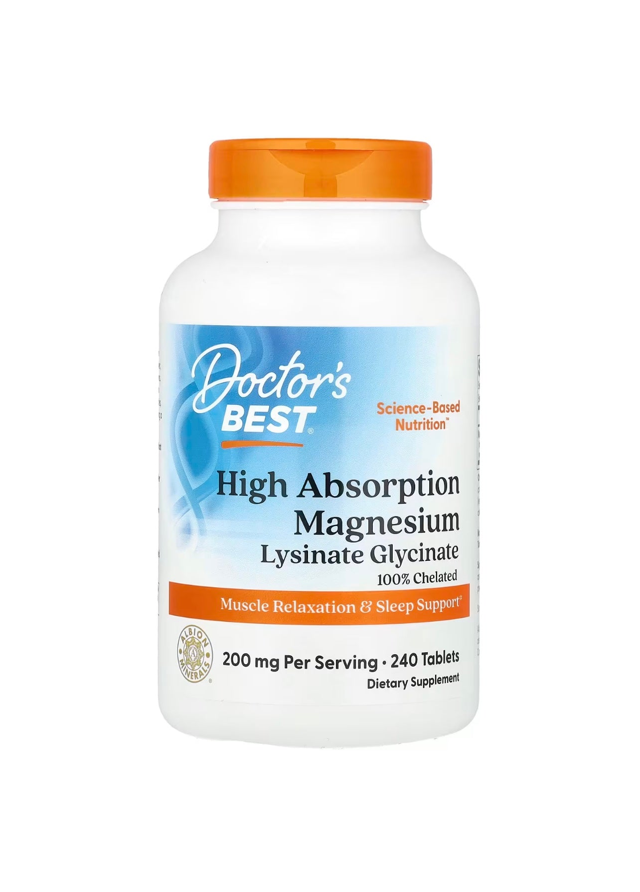 Doctor's best High absorption Magnesium 100 mg / 200 mg