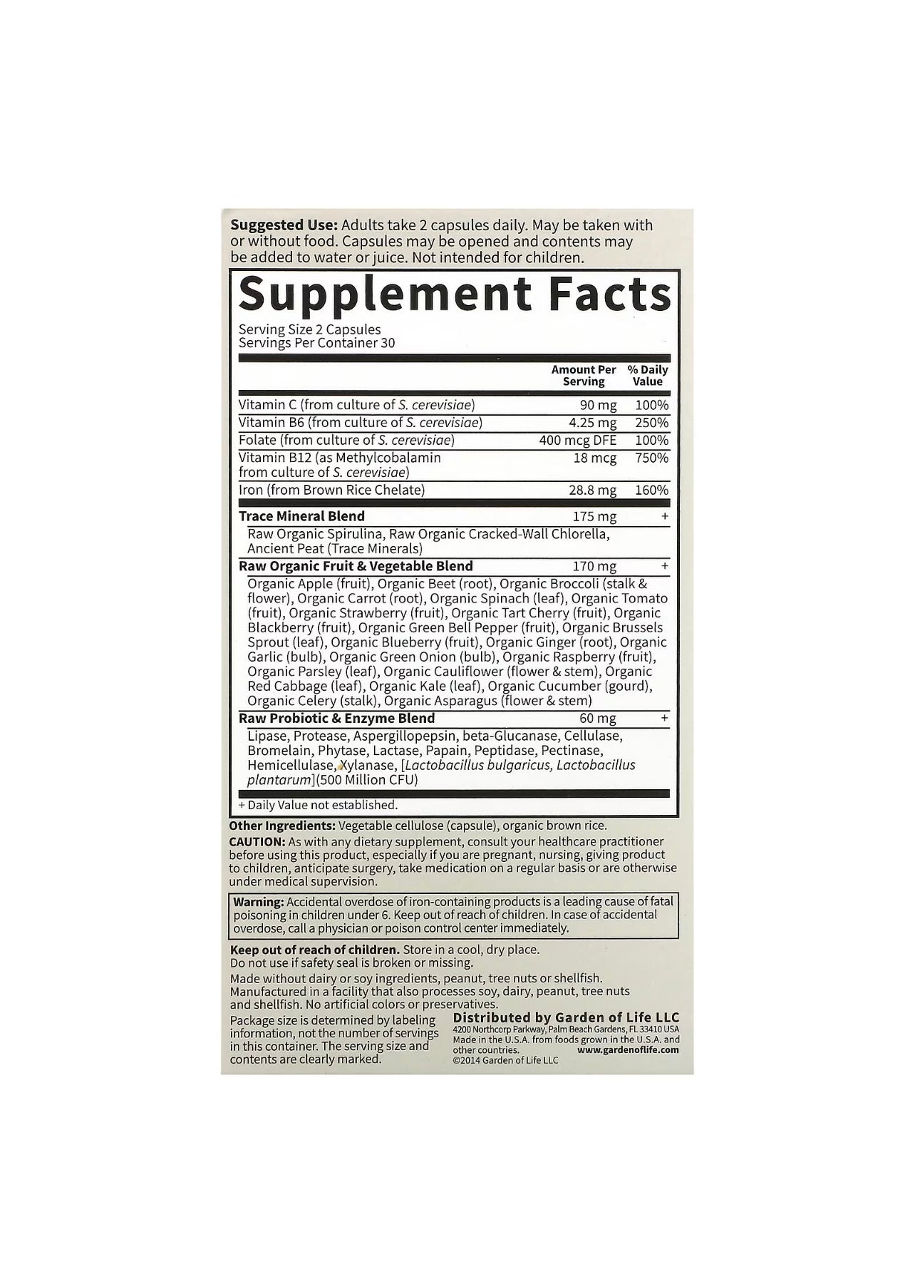 Garden of Life, Vitamin Code, Healthy Blood
