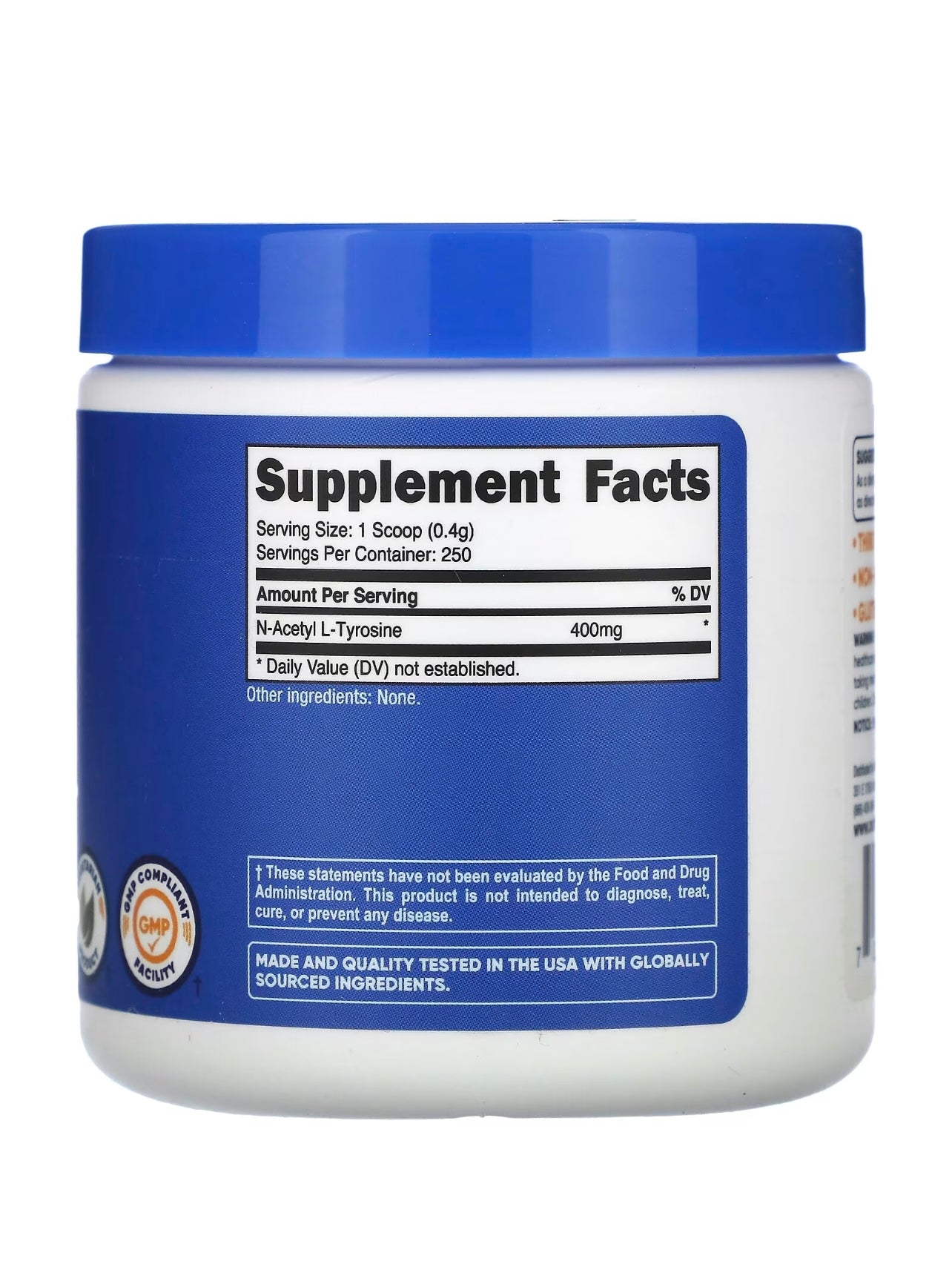 Nutricost N-Acetyl L-Tyrosine, Unflavored, 3.5 oz (100 g)