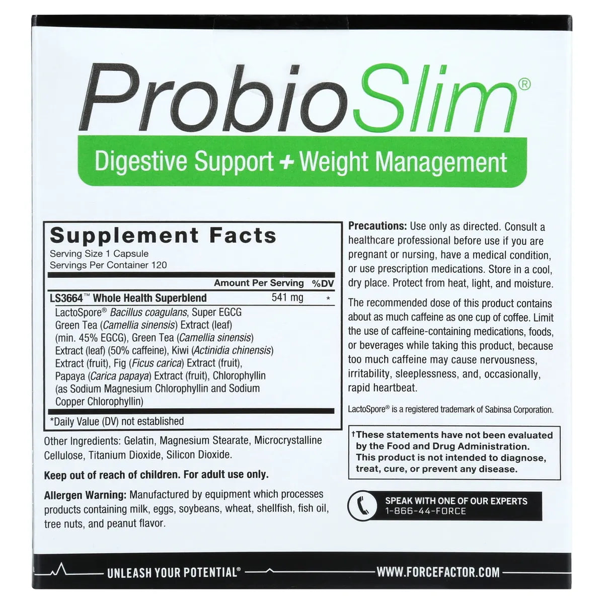 force factor probioslim digestive support + weight management twin pack