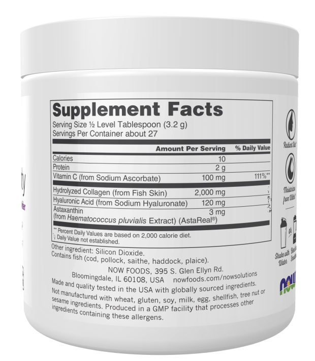 NOW Solutions Marine Collagen Aquatic Beauty Powder - 3oz