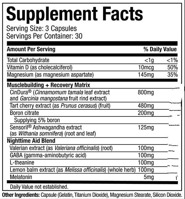 Muscle Builder PM, Nighttime Recovery Formula