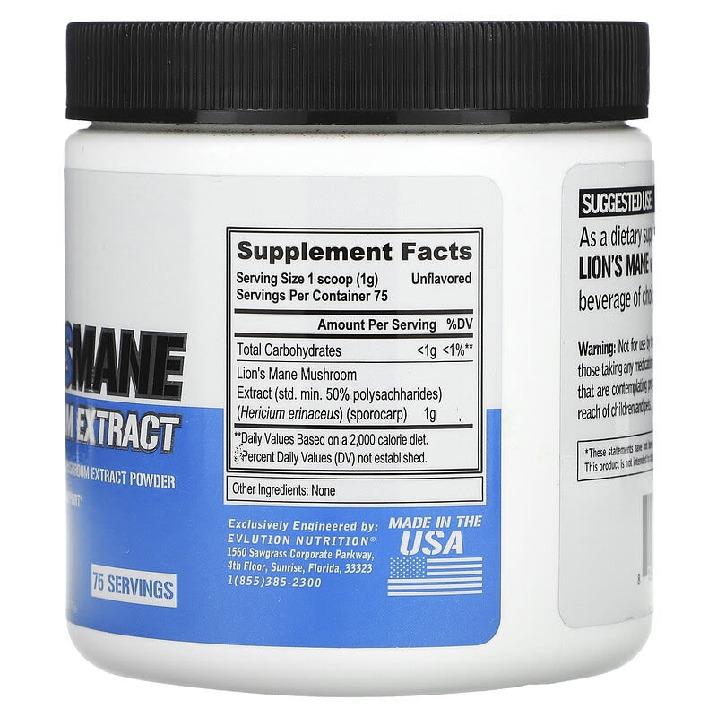 Lion's Mane (EVL)Mushroom Extract, Unflavored