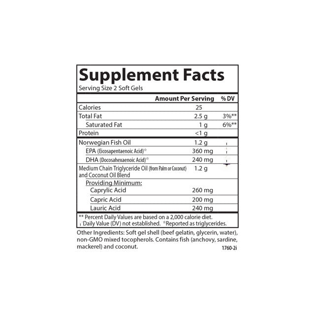 Carlson MCT & Omega-3 softgels