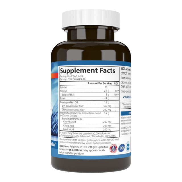Carlson MCT & Omega-3 softgels
