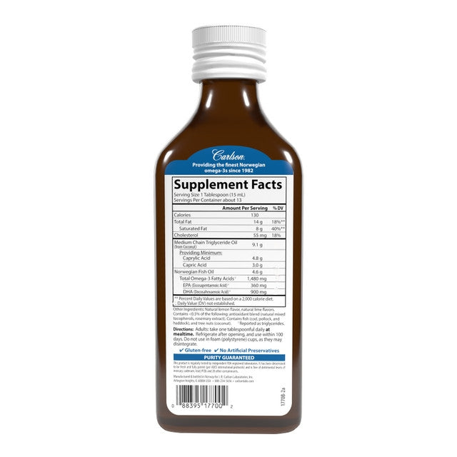 Carlson MCT & Omega-3 Liquid