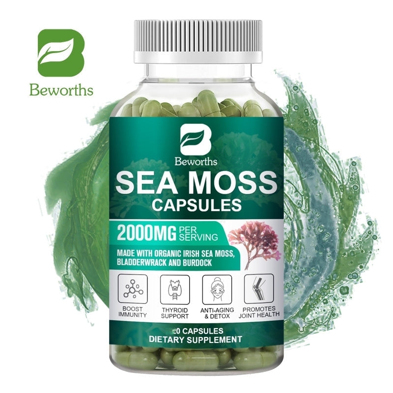 Sea Moss Capsules with Burdock Root, Irish Moss and Bladderwrack