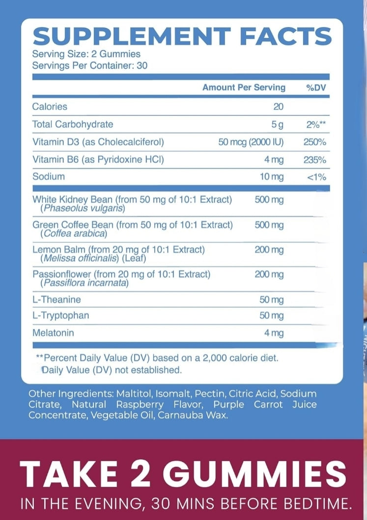 Night Time Fat Burn Gummies, Pectin Based Gummies