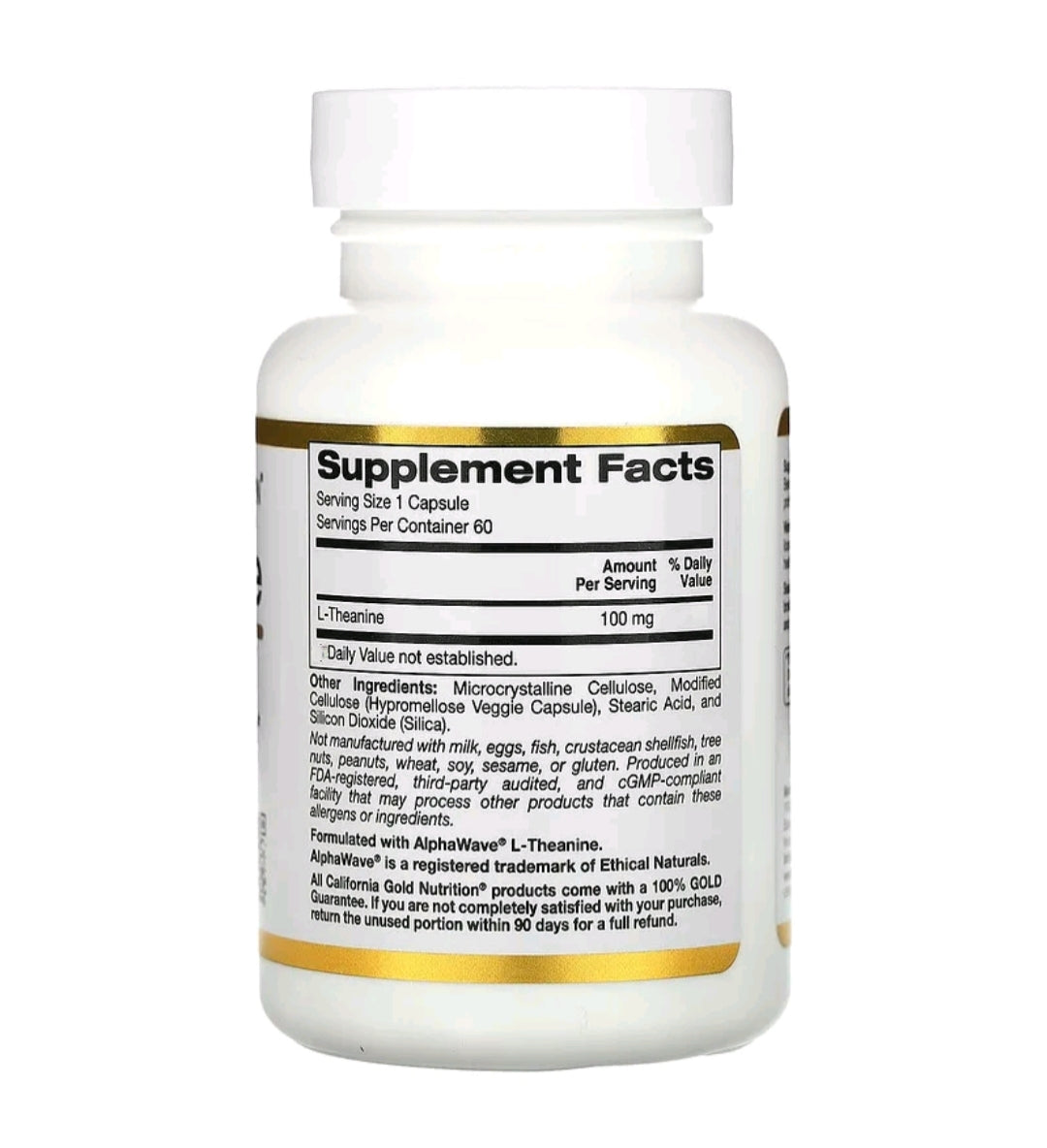 California Gold nutrition L-Theanine, Featuring AlphaWave