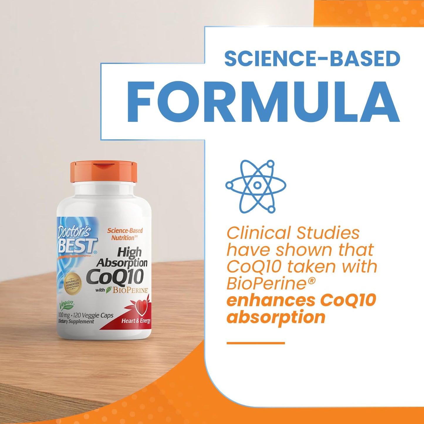 Doctors Best High Absorption CoQ10 with BioPerine, 100 mg Capsules