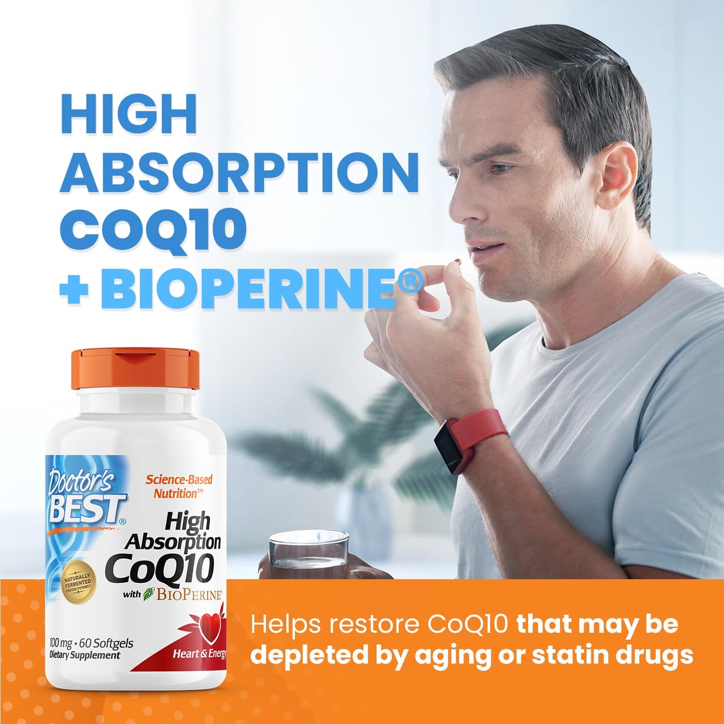 Doctors Best High Absorption CoQ10 with BioPerine, 100 mg Capsules