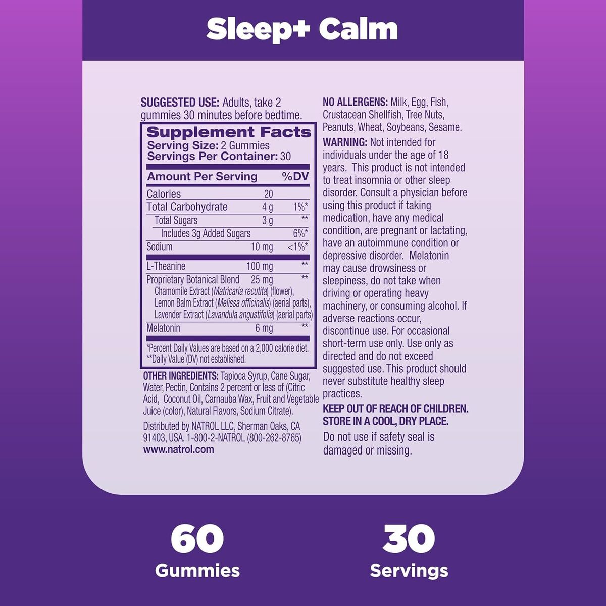 Natrol, Sleep+™ Calm, Strawberry