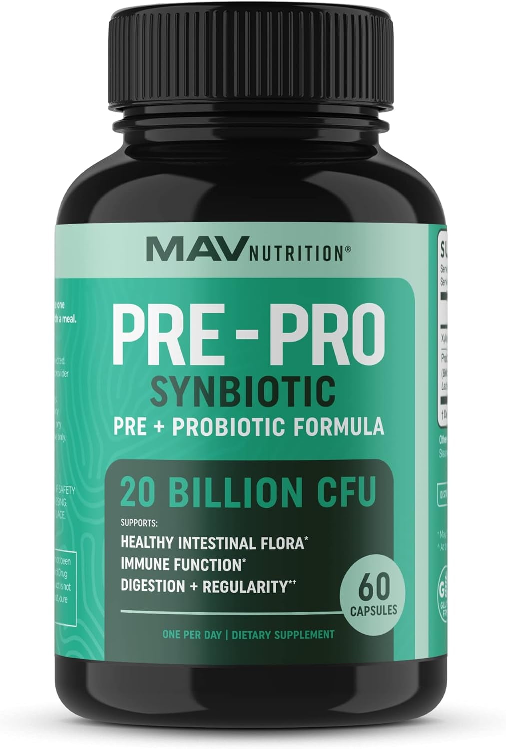 Pre-Pro Synbiotic, Pre + Probiotic Formula, 20 Billion CFU, 60 Capsules