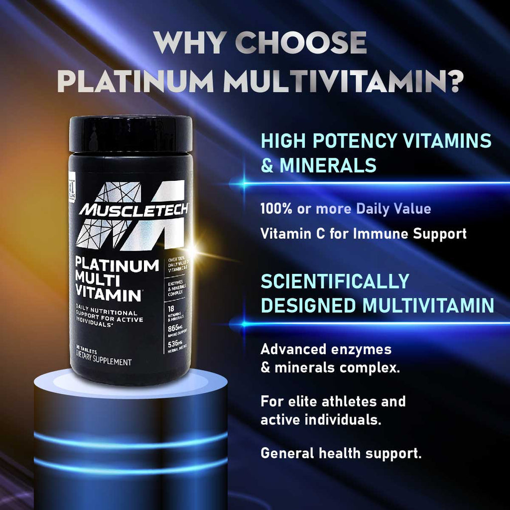 MuscleTech Platinum Multivitamin - 90 Tablets