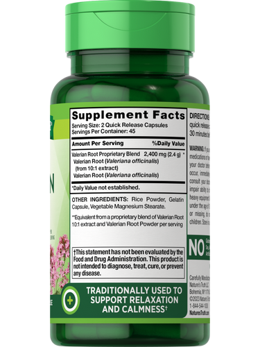 Nature's Truth Valerian Root 2400 Mg