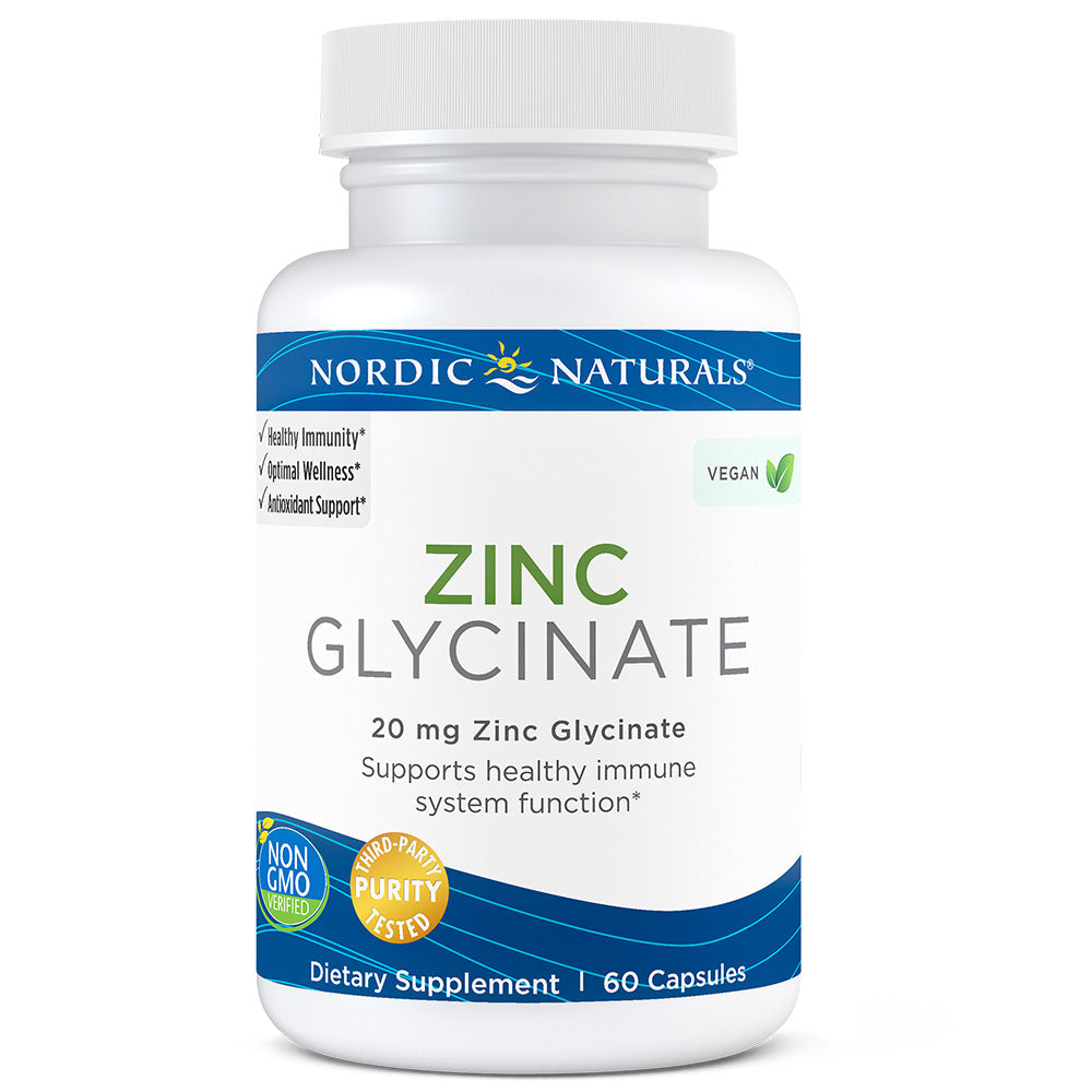 Nordic Naturals Zinc Glycinate, 20 mg