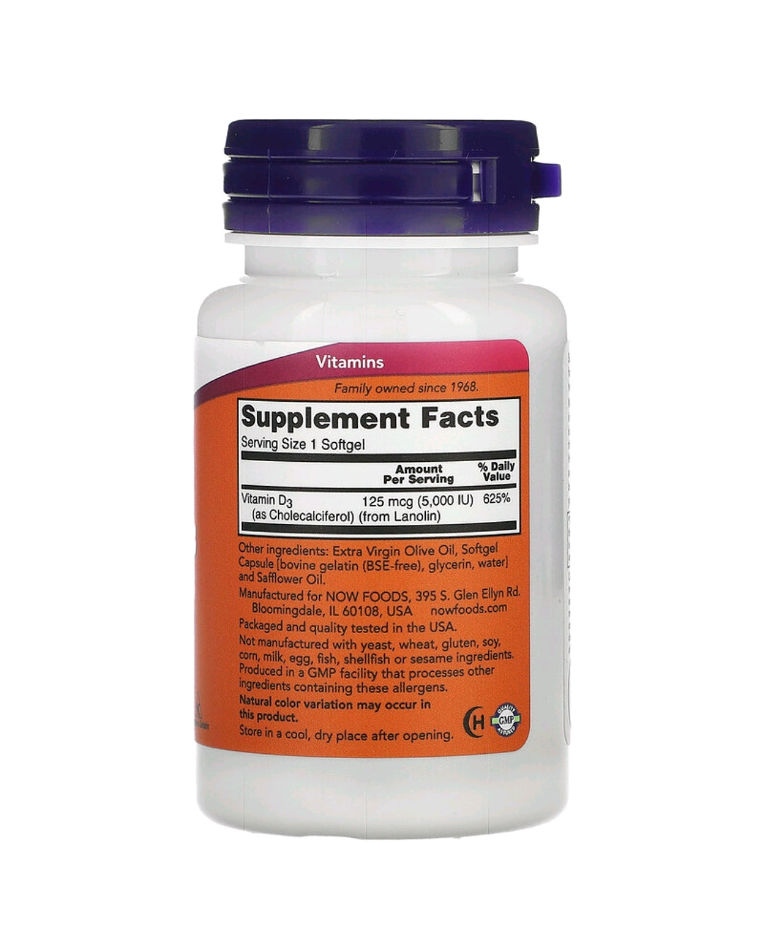 Vitamin D-3, High Potency Softgels