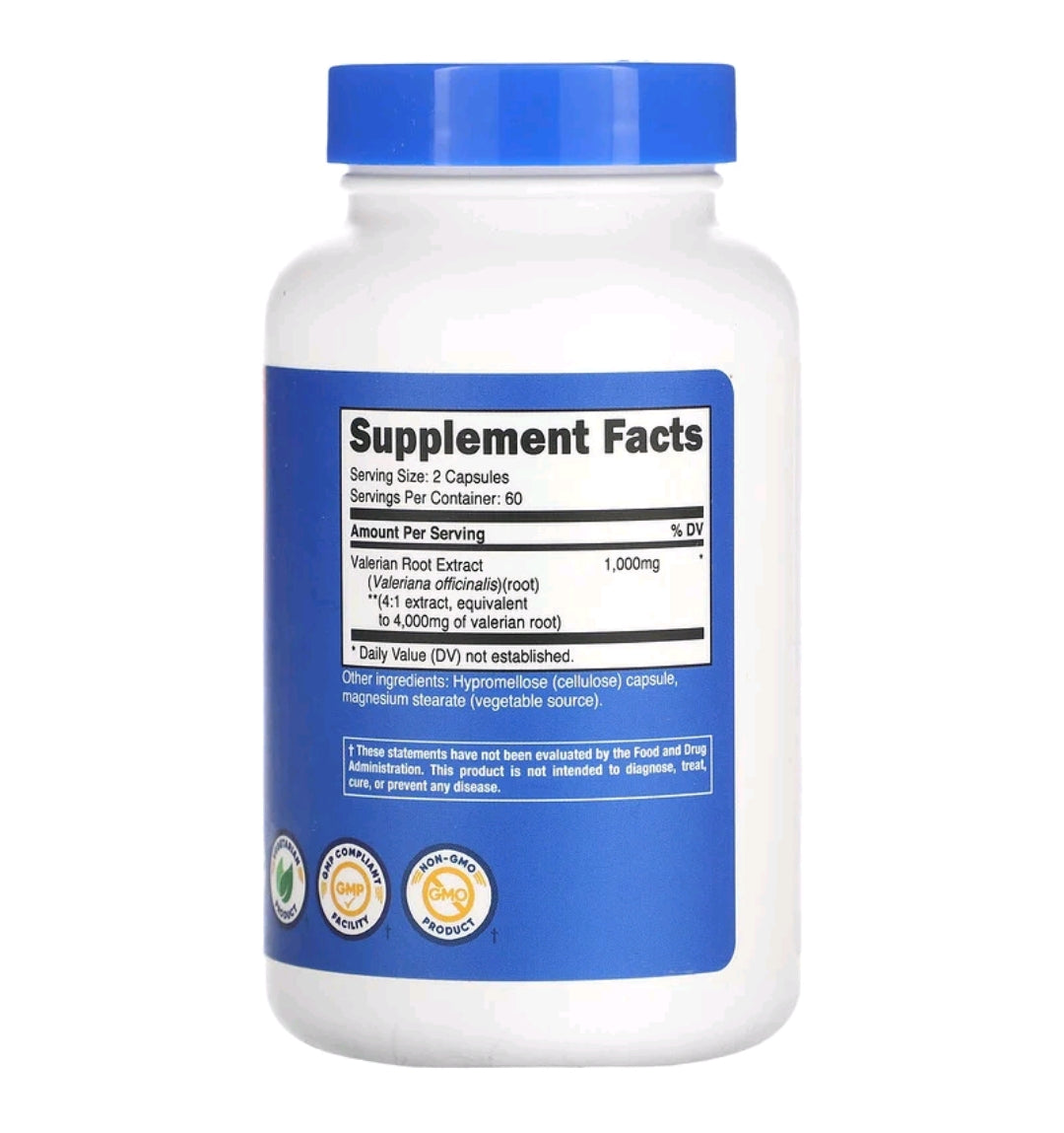 Nutricost Valerian Root, 4,000 mg, (2,000 mg per Capsule)