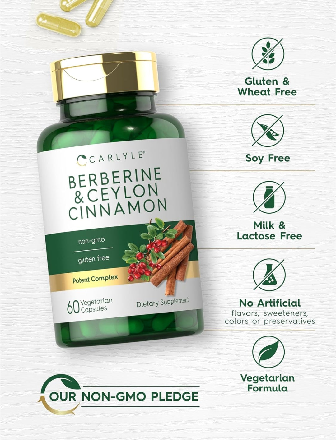 Carlyle Berberine & Ceylon cinnamon 2000mg Complex