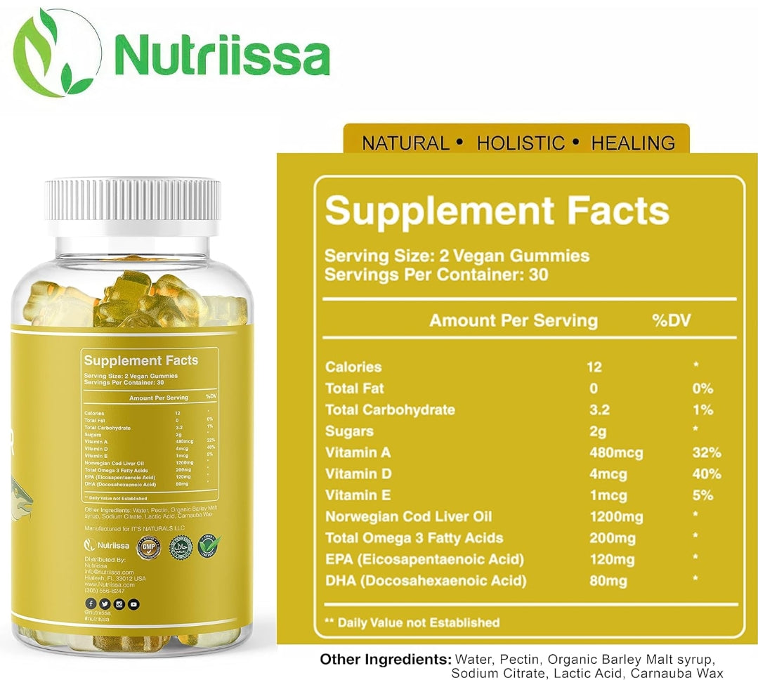 Nutriissa Cod liver oil Gummies (1200mg)