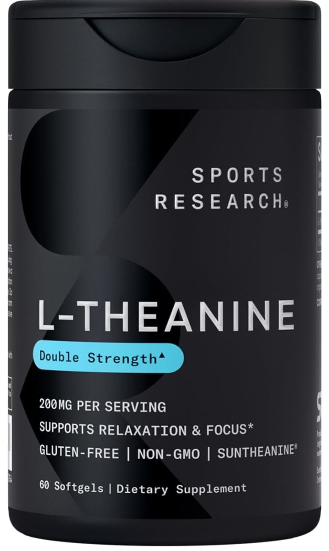 Sports Research, L-Theanine, Double Strength, 200 mg, Softgels