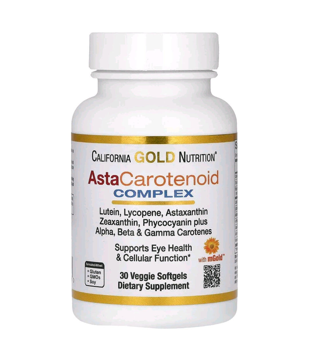 California Gold nutrition AstaCarotenoid Complex, Lutein, Lycopene, and Astaxanthin Complex, Veggie Softgels