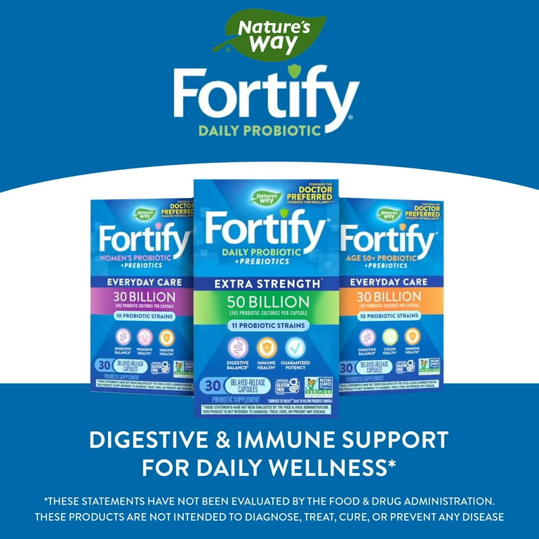 Nature's way Fortify Women's Probiotic + Prebiotics, Extra Strength, 50 Billion