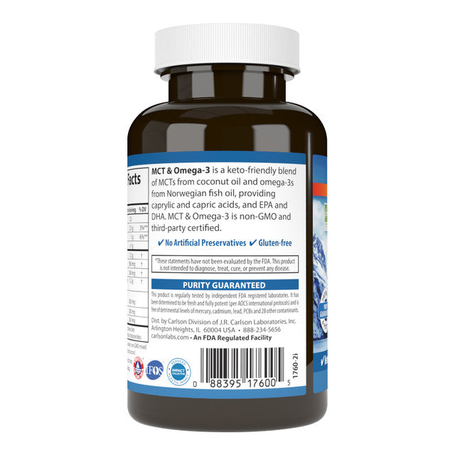 Carlson MCT & Omega-3 softgels