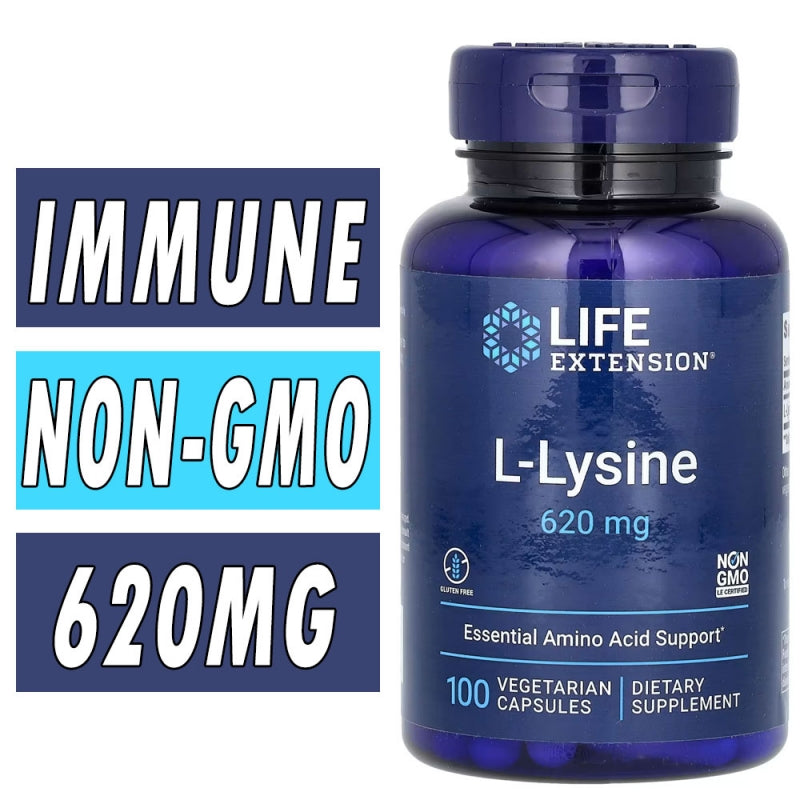 L-Lysine, 620 mg, Vegetarian Capsules