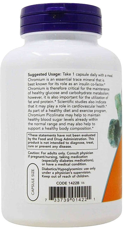 Now foods Chromium Picolinate, 200 mcg Capsules