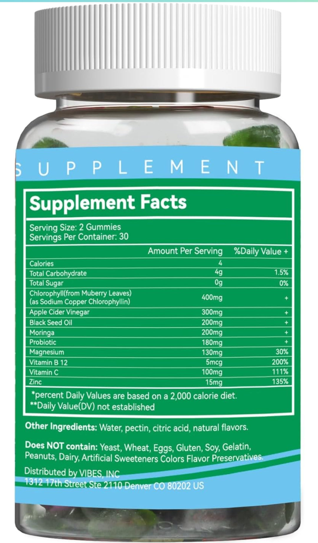 Eazgoo Chlorophyll Gummies, Vitamin B12 Zinc - Natural Deodorant