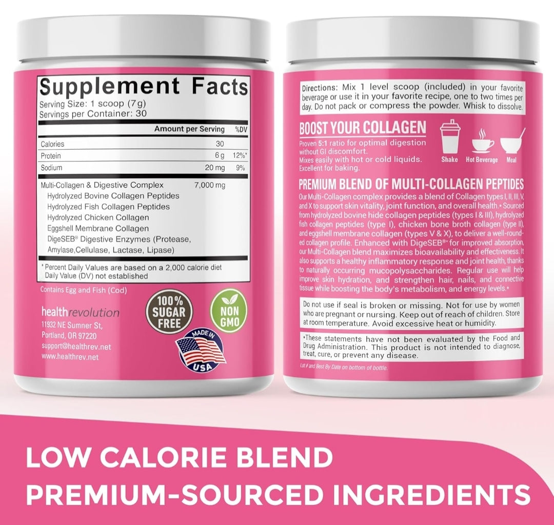 Health Revolution Multi Collagen Peptides ( Hair,Skin&Nails Formula)