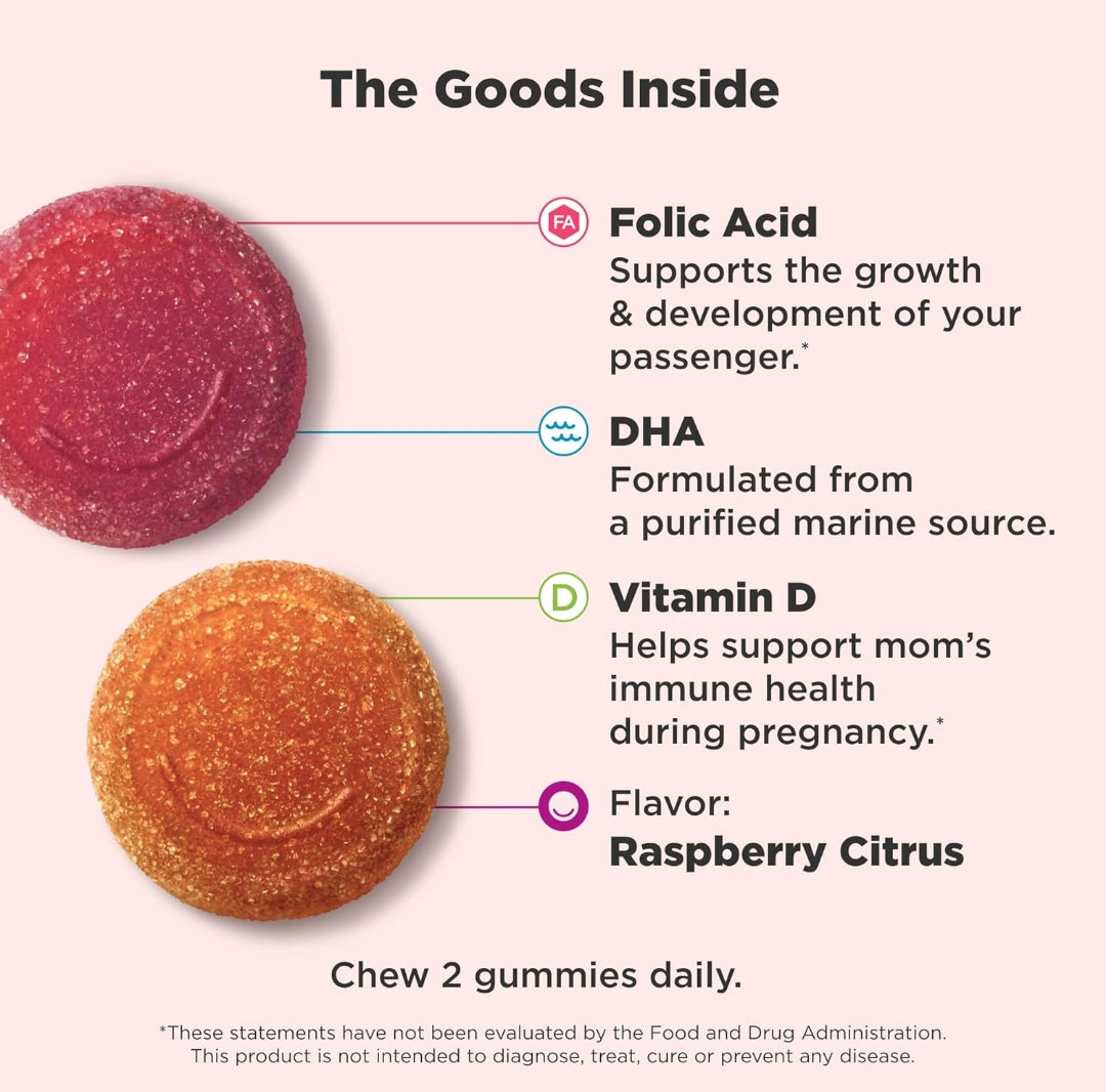 OLLY Prenatal Multivitamin Gummy (Folic Acid + DHA)